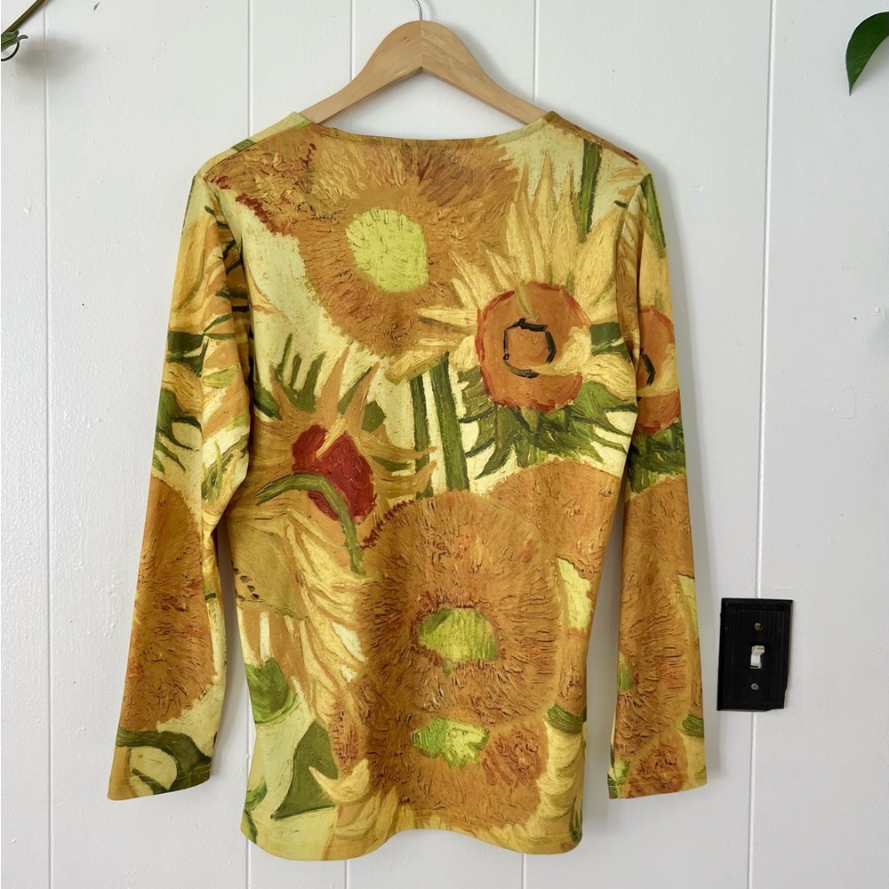 Authentic Van Gogh Museum Sunflower Printed Scoop Neck Tee Size XL